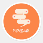 feedback est ma langue d'amour - autocollant (Devant)
