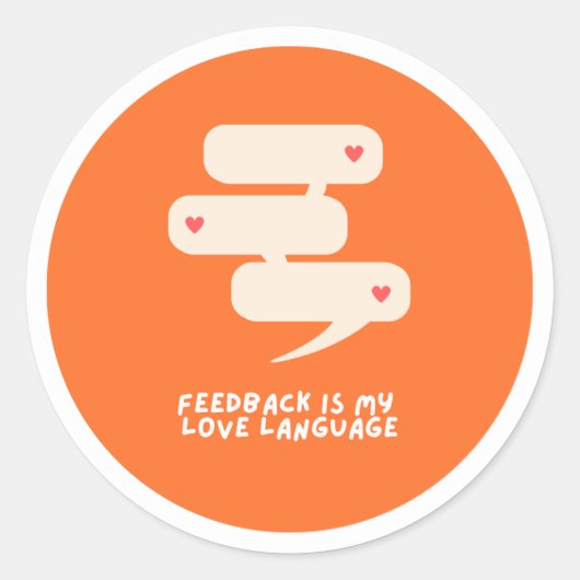 Feedback is mijn liefdestaal - sticker (Voorkant)