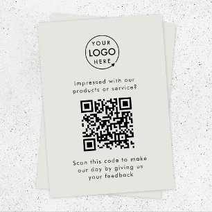 Feedback van klant QR-code Bedrijfsclassificatie Informatiekaartje