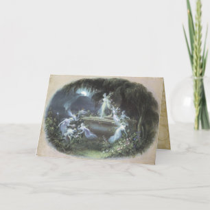 Feeën dansen in het maanlicht kaart