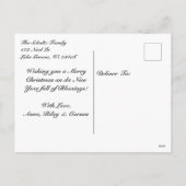 Feeën en kerstbomen in het betoverde bos feestdagenkaart (Achterkant)