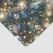 Feeën en kerstbomen in het betoverde bos tissuepapier (Detail)