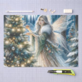 Feeën en kerstbomen in het betoverde bos tissuepapier (Craft)