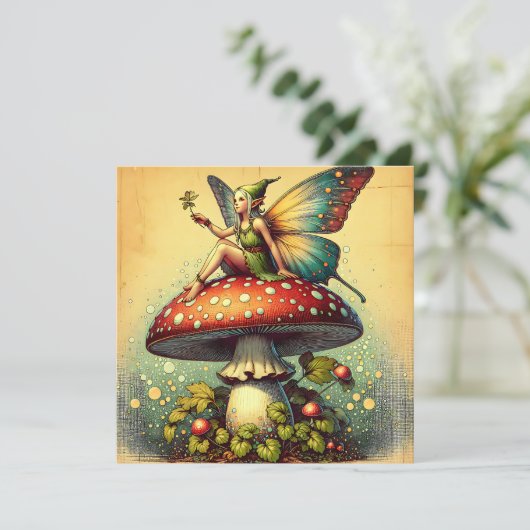  feeën en paddenstoelen (Staand voorkant)