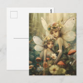 Feeën en paddenstoelen in de Bossen Briefkaart (Voorkant / Achterkant)