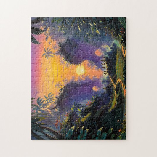 Feeën in het Sunset Oerwoud - Puzzel Legpuzzel (Verticaal)