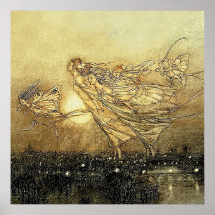 “Feeën in Kensington Gardens” door Arthur Rackham Poster