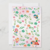 Feeën, magische verjaardagsuitnodiging kaart (Achterkant)