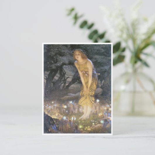 Feeën op Midzomernacht door Edward R. Hughes Briefkaart (Staand voorkant)