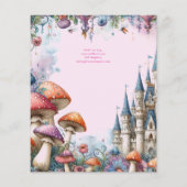 Feeën Prinses Feest Magische Verjaardags Borrel (Achterkant)