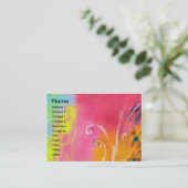 FEEËN VAN DAGERAAD / MAGISCHE SPARKLES IN FUCHSIA  VISITEKAARTJE (Staand voorkant)