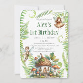 Feeënbos Tuin Geslacht Neutraal 1e Verjaardag Kaart (Voorkant)