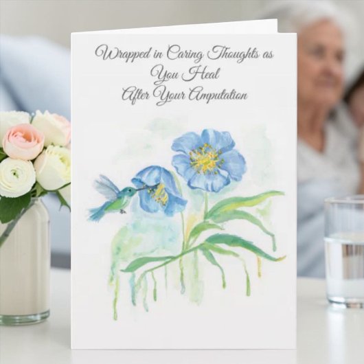 Feel Better From Amputation Poppy, Hummingbird Kaart