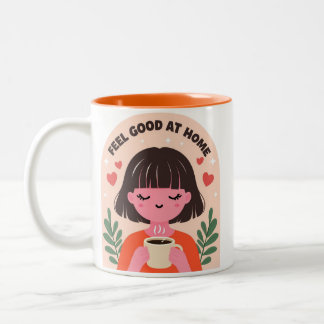Feel good at home Mug Tweekleurige Koffiemok