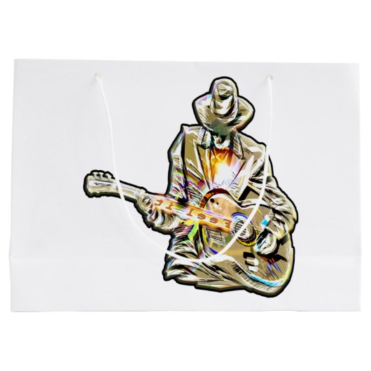 Feel the Blues - Artistiek gitaarontwerp Groot Cadeauzakje (Achterkant)
