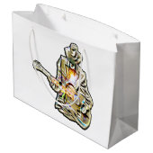 Feel the Blues - Artistiek gitaarontwerp Groot Cadeauzakje (Achterkant Gekanteld)