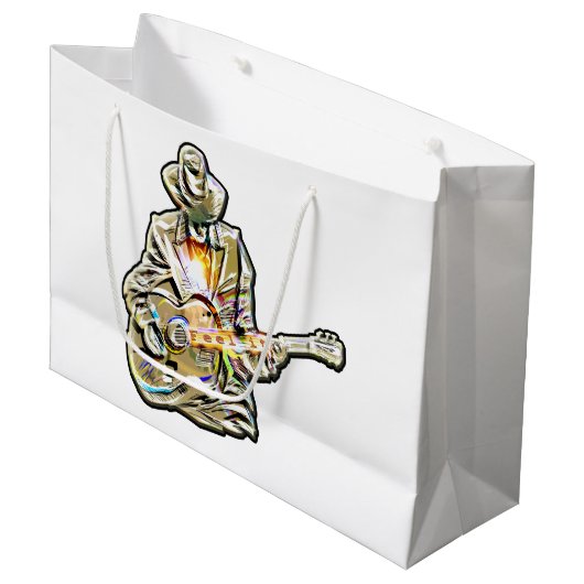 Feel the Blues - Artistiek gitaarontwerp Groot Cadeauzakje (Voorkant Gekanteld)