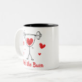 Feel the Burn Heart Workout Funny Gym Mug (Devant gauche)