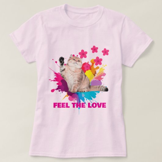 FEEL THE LOVE TRENDY T-SHIRT ADVcreators ARTICLE80 (Design devant)