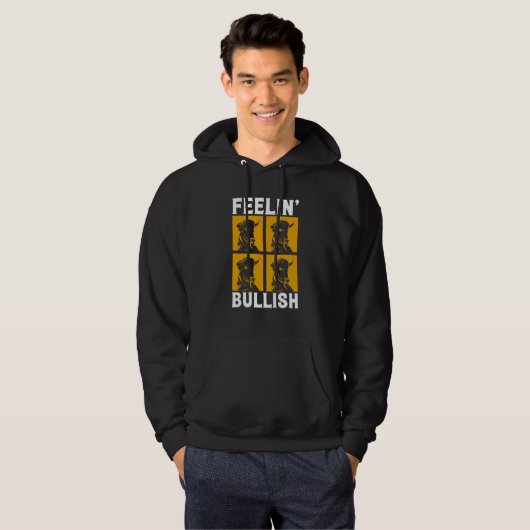 Feelin Bullish Cryptocurrency Blockchain Trader Cr Hoodie (Voorkant volledig)