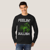 Feelin Bullish Cryptocurrency Blockchain Trader Cr T-shirt (Voorkant volledig)
