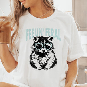Feelin' Feral Heart Zonnebril Wasbeer Tri-Blend Shirt