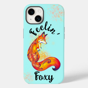 "Feelin' Foxy" Artsy Kawaii Red Fox iPhone 14 Hoes