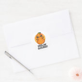 Feelin Gourd Funny Veggie Pun Ronde Sticker (Envelop)