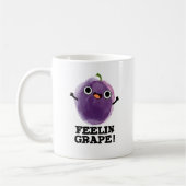 Feelin Grape Funny Fruit Pun Koffiemok (Links)