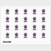 Feelin Grape Funny Fruit Pun Ronde Sticker (Vel)