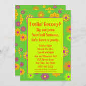Feelin' Groovy Flower Power Party uitnodiging (Voorkant / Achterkant)