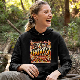 Feelin Groovy Gepersonaliseerde Retro 70s  Hoodie