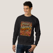 Feelin Groovy Gepersonaliseerde Retro 70s  Trui (Voorkant volledig)
