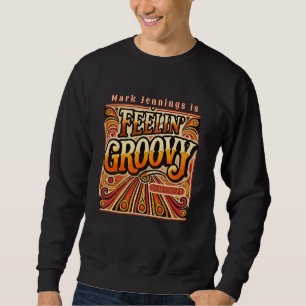 Feelin Groovy Gepersonaliseerde Retro 70s Trui