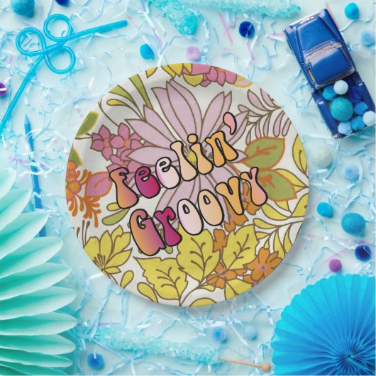 Feelin' Groovy Papieren Bordje (Feest)