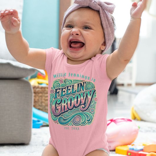 Feelin' Groovy Retro 70s  Psychedelic Romper