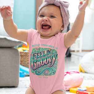 Feelin' Groovy Retro 70s  Psychedelic T-Sh Romper