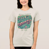 Feelin' Groovy Retro 70s  Psychedelic T-Sh Tri-Blend Shirt (Voorkant)