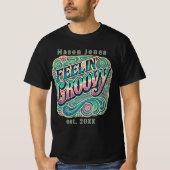 Feelin' Groovy Retro 70s  Psychedelic T-shirt (Voorkant)