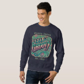 Feelin' Groovy Retro 70s  Psychedelic Trui (Voorkant volledig)