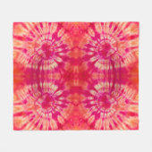 Feelin' Hot-Tie Dye Accent Pillow Fleece Deken (Voorkant (Horizontaal))