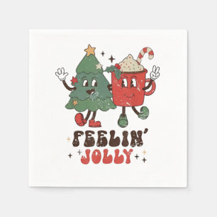 Feelin' Jolly Christmas Hot Cacao Groovy Christmas Servet