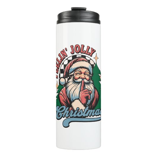 Feelin’ Jolly Christmas Sant Thermosbeker (Voorkant)
