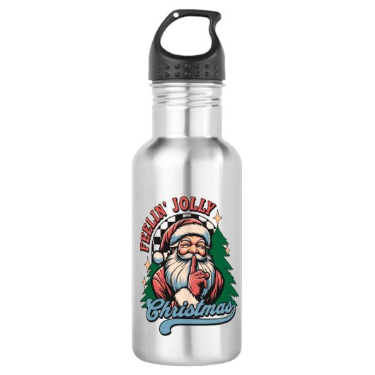 Feelin’ Jolly Christmas Sant Waterfles (Voorkant)