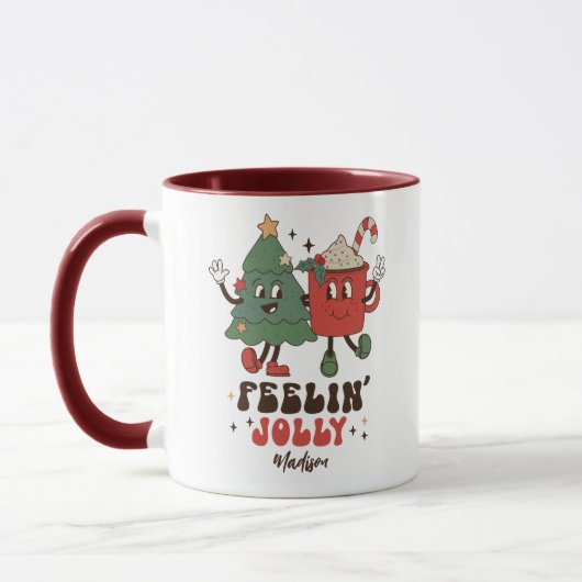 Feelin' Jolly Feestdagen met kerstmis Mok (Links)