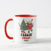 Feelin' Jolly Feestdagen met kerstmis Mok (Links)