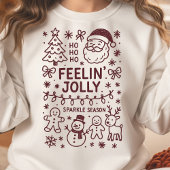 Feelin' Jolly Noël Doodle Collage Sweatshirt