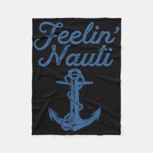 Feelin Nauti Zeilen Bootvaren Nautisch Meer Grappi Fleece Deken