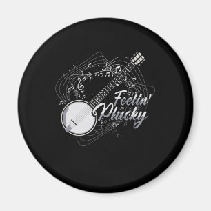 Feelin Plucky Banjo Bluegrass Country Music Gift Magneet