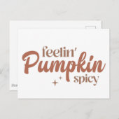 Feelin' Pumpkin Spicy Briefkaart (Voorkant / Achterkant)